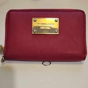Michael Kors Pink Saffiano Leather Wallet